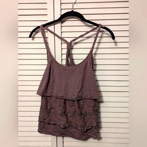 Free People size XS dusky mauve crop top